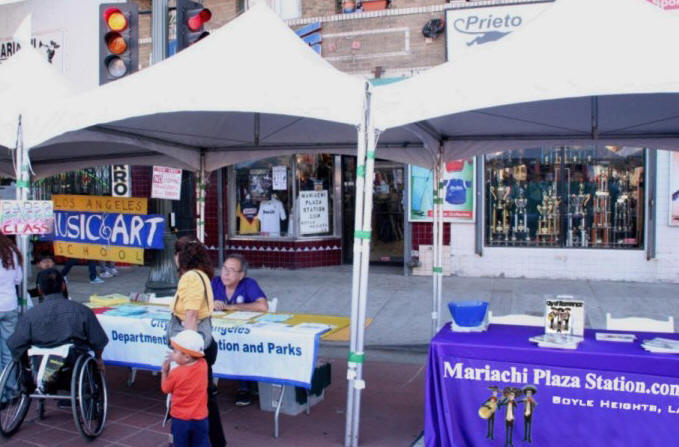 images of Mariachi Plaza Booth at festival